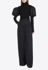 Max Mara Zinnia Scuba Flare Pants Black 2411781021650ZINNIA_001