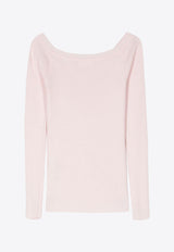 P.A.R.O.S.H Cipria Fine Ribbed Sweater Pink D540713CIPRIA24_085