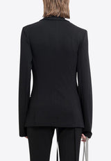 Ann Demeulemeester Nova Single-Breasted Asymmetric Blazer Black B0011876FA433_099