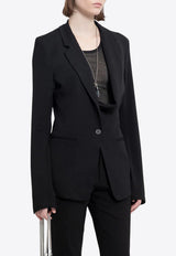 Ann Demeulemeester Nova Single-Breasted Asymmetric Blazer Black B0011876FA433_099