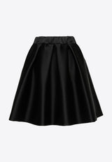 P.A.R.O.S.H Papavero Pleated Full Mini Skirt Black D621103PAPAVERO_013