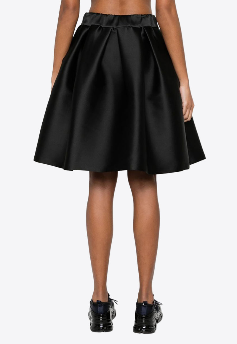 P.A.R.O.S.H Papavero Pleated Full Mini Skirt Black D621103PAPAVERO_013