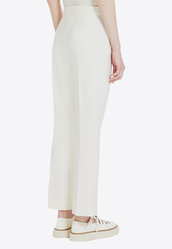 Max Mara Nepeta Wool Crepe Tailored Pants White 2411131081600NEPETA_008