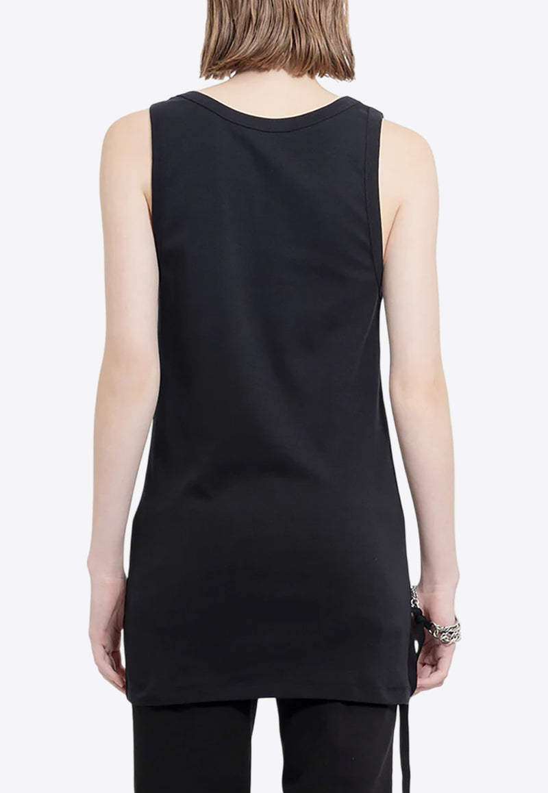 Ann Demeulemeester Seva Handwriting Print Tank Top Black B0011983FA045_099