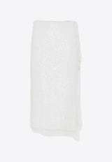 P.A.R.O.S.H Gabriel Sequined Wrap Skirt White D620684GABRIEL_001