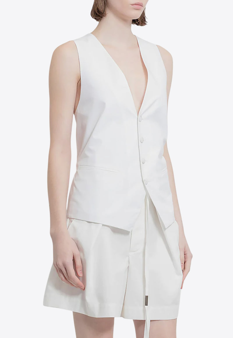 Ann Demeulemeester Charlotte Classic Tailored Vest White B0010450FA416_002