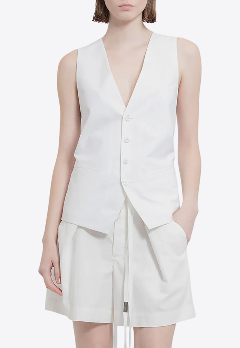 Ann Demeulemeester Charlotte Classic Tailored Vest White B0010450FA416_002