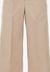 S Max Mara Ottavo Drawstring Twill Pants Beige 2419131011600OTTAVO_013