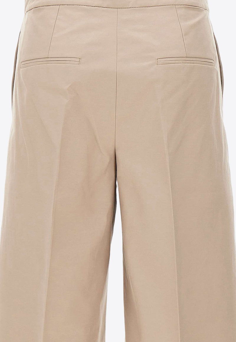 S Max Mara Ottavo Drawstring Twill Pants Beige 2419131011600OTTAVO_013