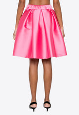 P.A.R.O.S.H Papavero Pleated Full Mini Skirt Bubblegum D621103PAPAVERO_025