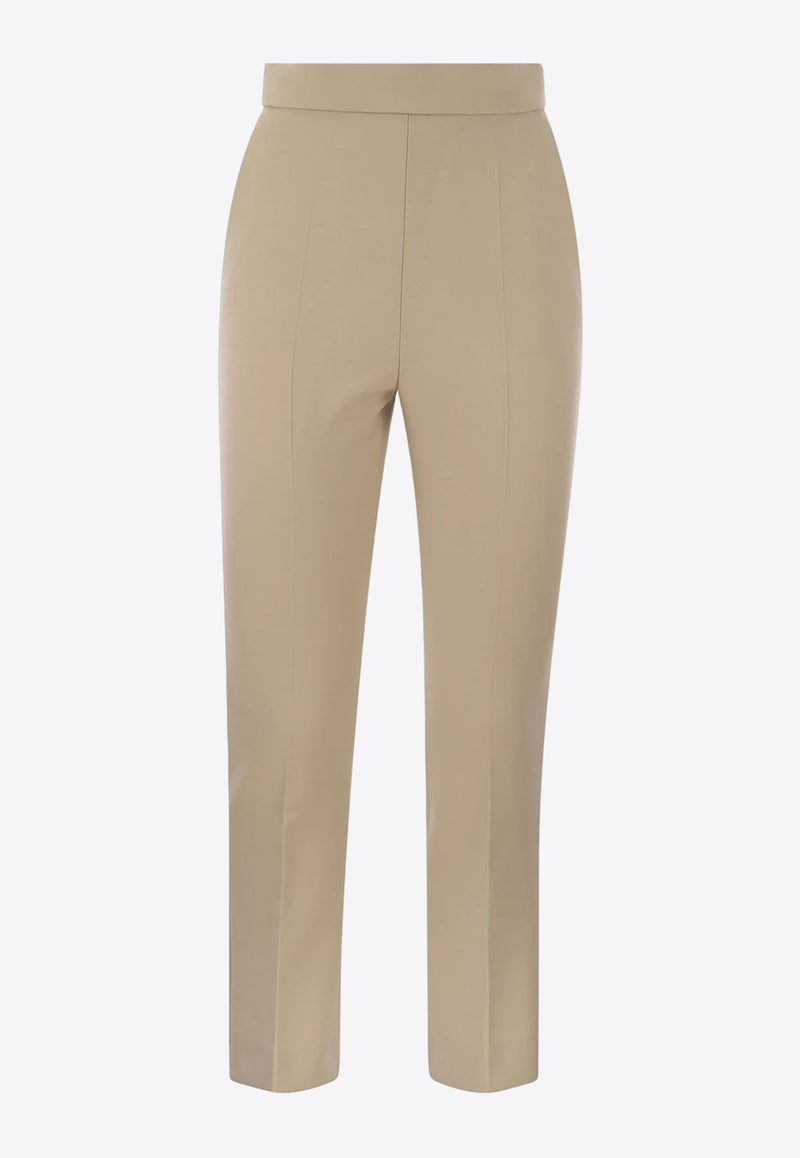 Max Mara Nepeta Wool Crepe Tailored Pants Beige 2411131081600NEPETA_023