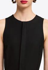 AMI PARIS Tailored Sleeveless Mini Dress Black FDR116CO0064_001