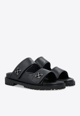 Off-White Arrows-Motif Leather Slides OMIH008S24LEA001_1072 Black