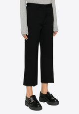 Miu Miu Grain De Poudre Cropped Pants Black MP1739SOOO1R1_F0002