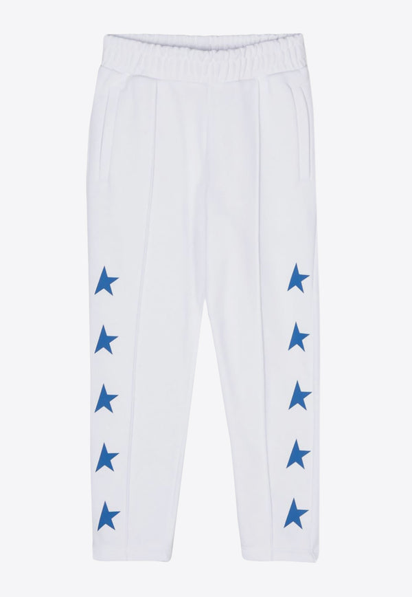 Golden Goose DB Kids Baby Boys Star Print Track Pants White GYP01266P000922_11796