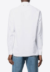 Golden Goose DB Embroidered Logo Long-sleeved Shirt White GMP00246P000681_10189