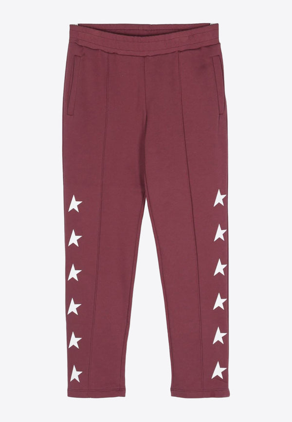 Golden Goose DB Kids Baby Boys Star Print Track Pants Wine GYP01266P000922_40233