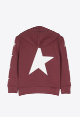 Golden Goose DB Kids Boys Star Print Hoodie Wine GKP01270P000904_40233