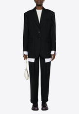 Miu Miu Pinstripe Tailored Pants Navy MP1748SOOO13SH_F0008