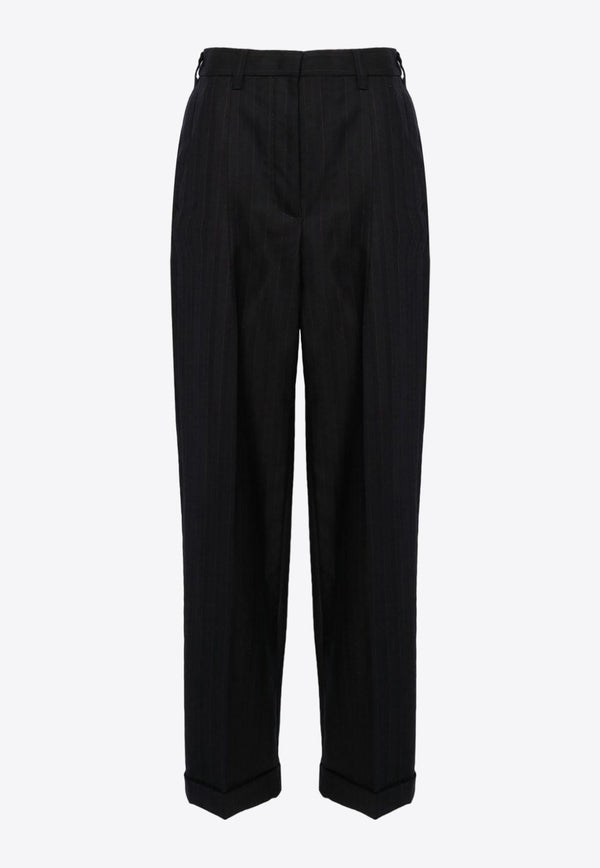 Miu Miu Pinstripe Tailored Pants Navy MP1748SOOO13SH_F0008