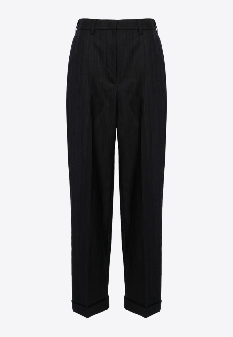 Miu Miu Pinstripe Tailored Pants Navy MP1748SOOO13SH_F0008