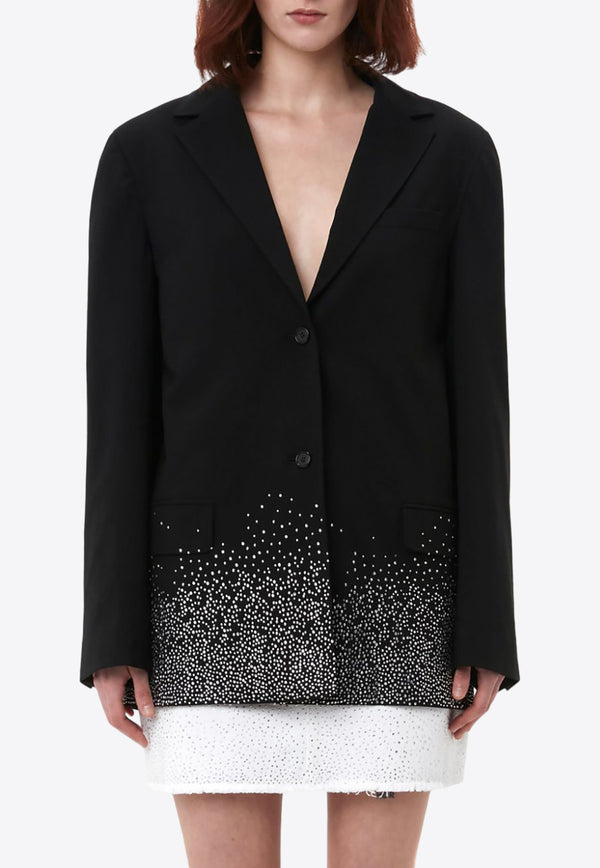 JW Anderson Crystal Embellished Single-Breasted Blazer Black JK0308PG1321_999