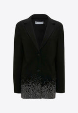 JW Anderson Crystal Embellished Single-Breasted Blazer Black JK0308PG1321_999