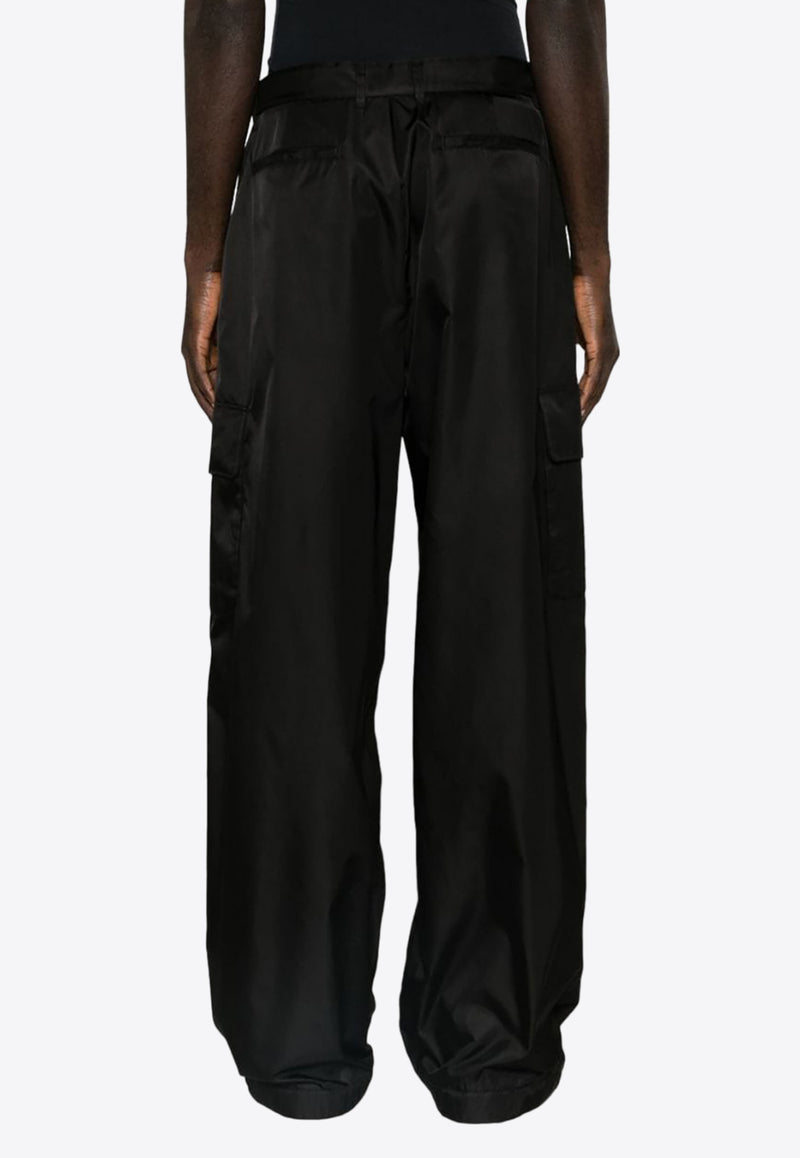 Off-White Wide-Leg Cargo Pants OMCF037C99FAB003_1010 Black