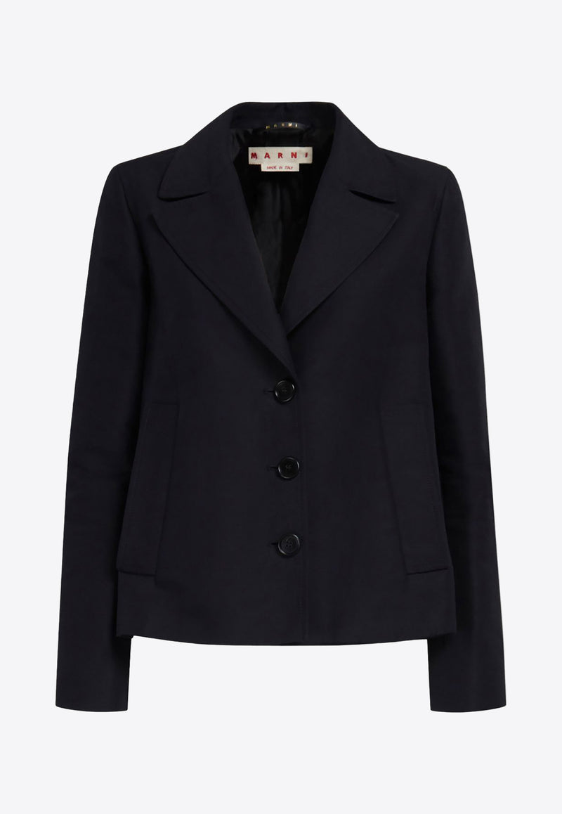 Marni Single-Breasted Boxy Blazer Black GIMA0252U0TCX28_00N99