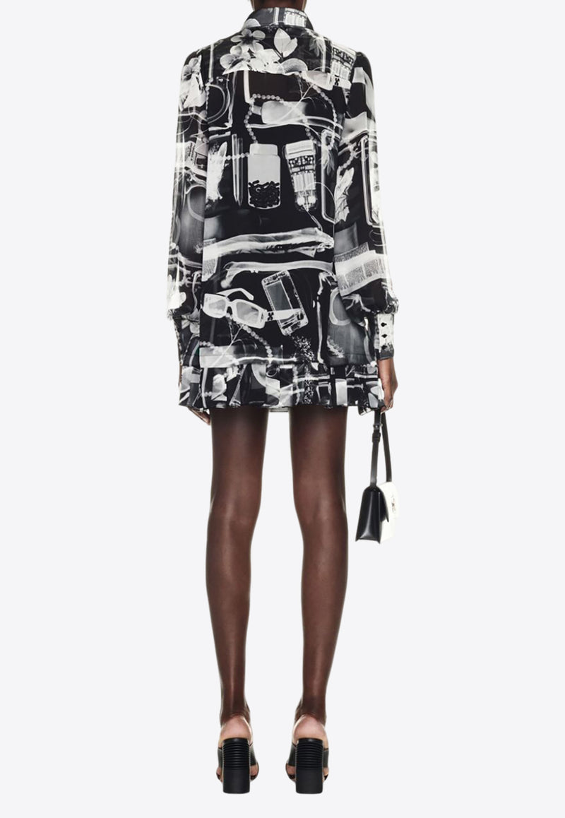 Off-White X-ray Print Mini Shirt Dress OWDG008S24FAB002_0110 Multicolor