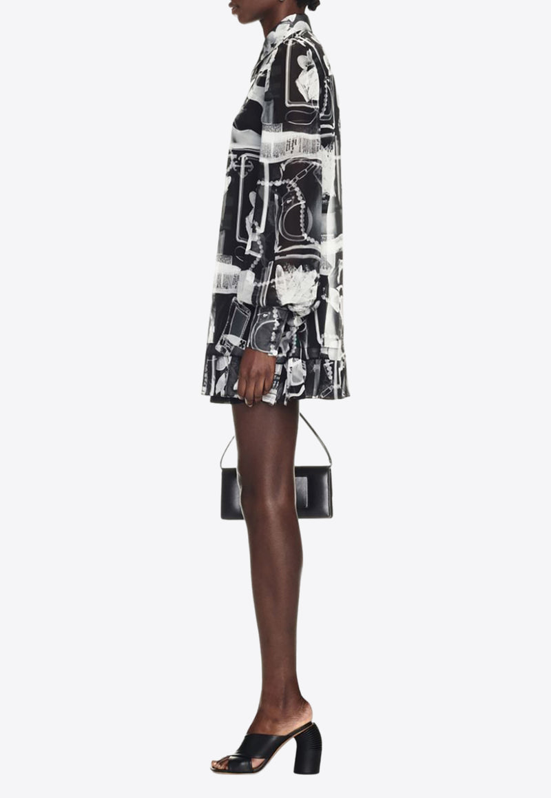 Off-White X-ray Print Mini Shirt Dress OWDG008S24FAB002_0110 Multicolor