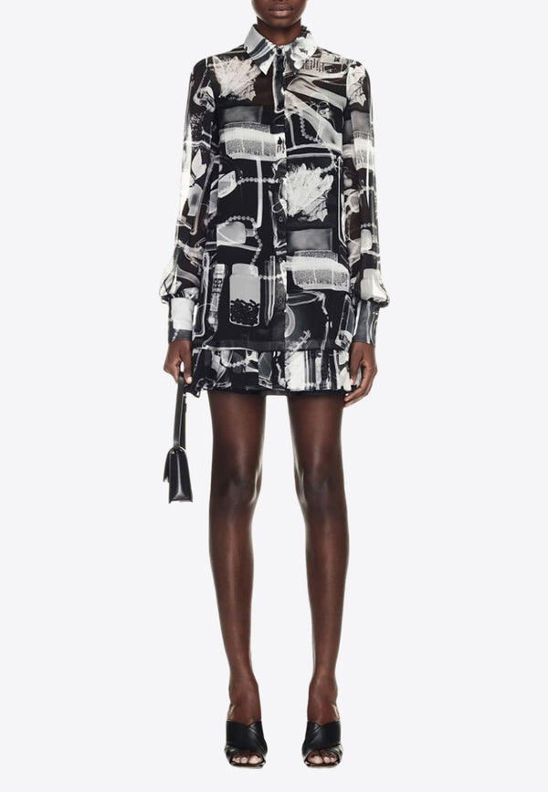 Off-White X-ray Print Mini Shirt Dress OWDG008S24FAB002_0110 Multicolor