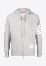 Thom Browne 4-bar Stripes Hooded Sweatshirt Gray MJT022H00535_068