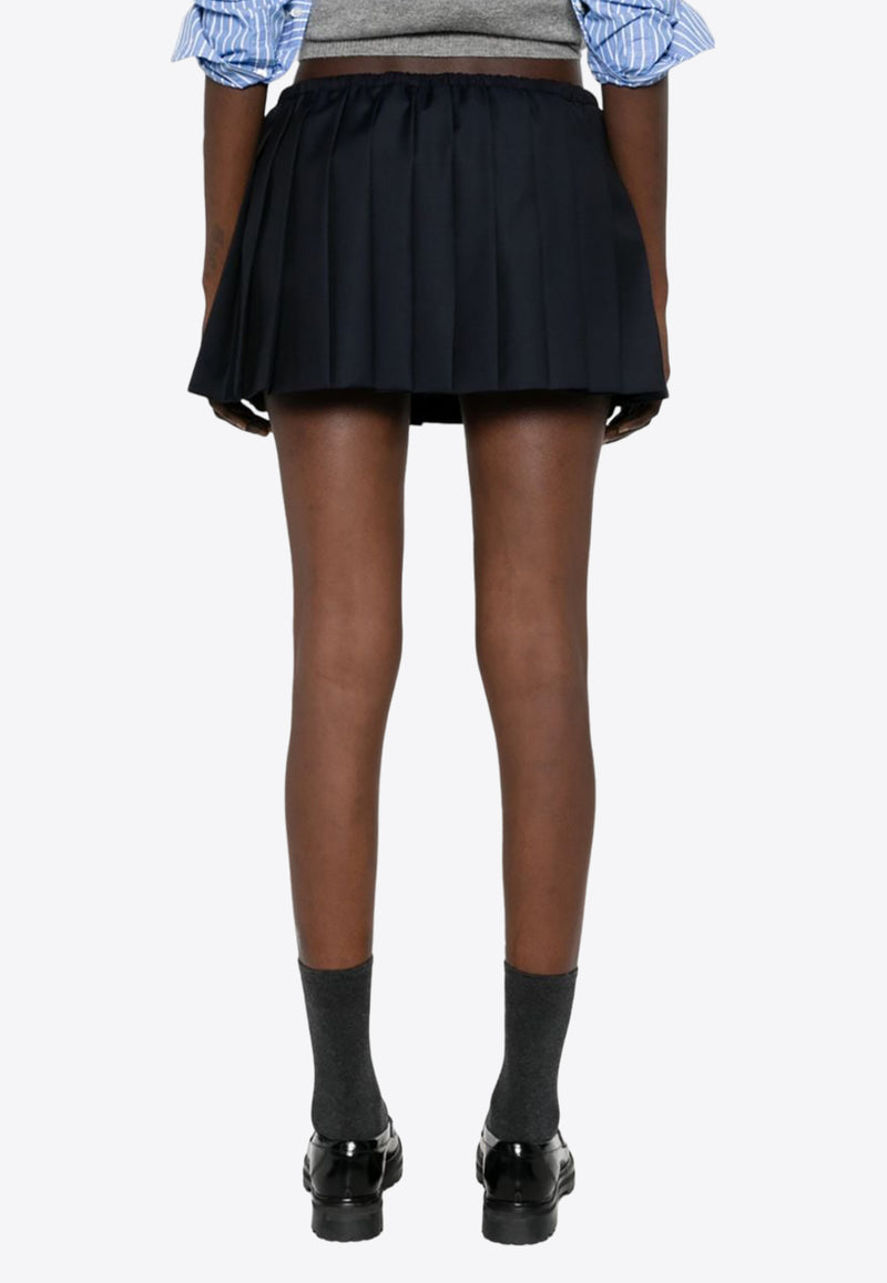 Miu Miu Pleated Mini Skirt Navy MG2240SOOO11AD_F0008