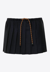 Miu Miu Pleated Mini Skirt Navy MG2240SOOO11AD_F0008