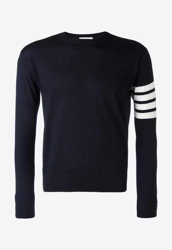 Thom Browne 4-bar Stripes Wool Sweater Navy MKA002A00014_415