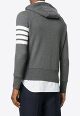 Thom Browne 4-bar Stripes Zip-Up Hoodie Gray MJT022H00535_025