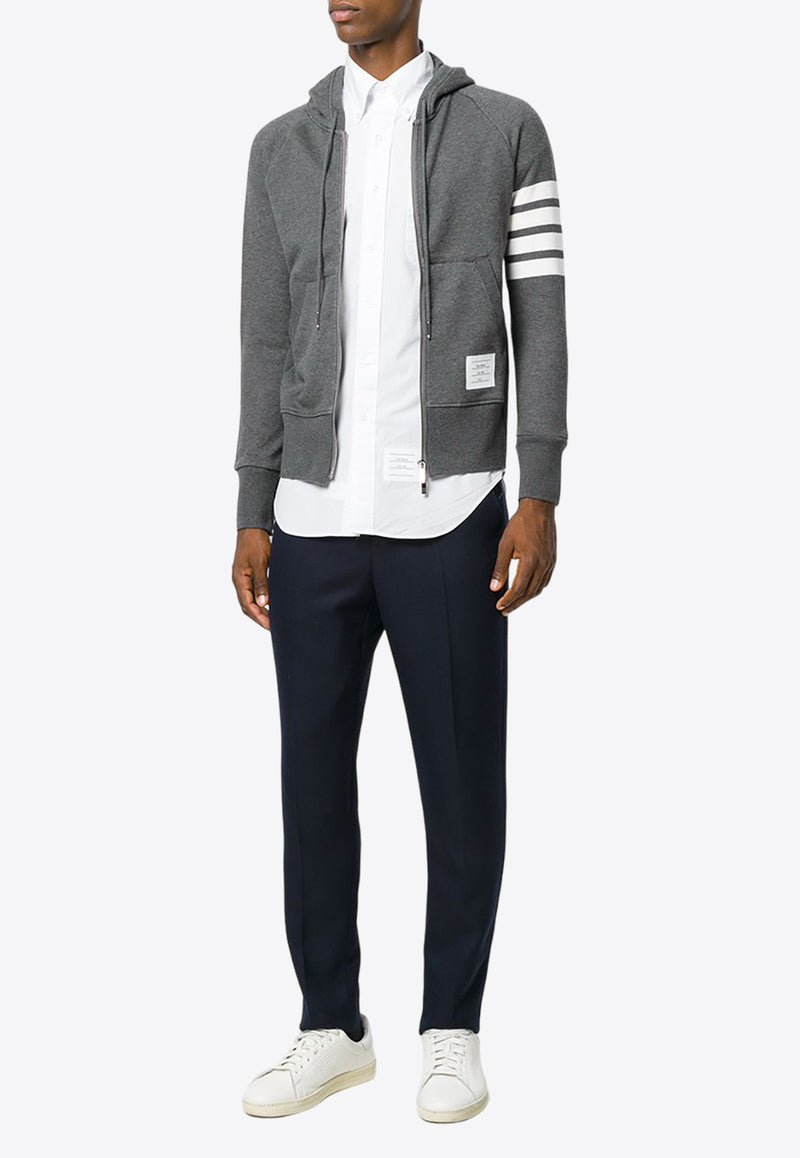 Thom Browne 4-bar Stripes Zip-Up Hoodie Gray MJT022H00535_025