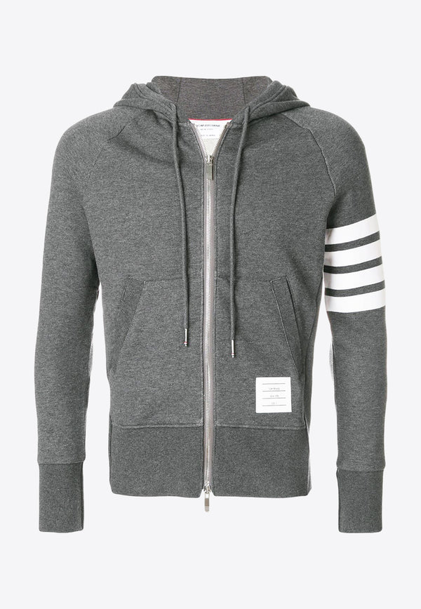 Thom Browne 4-bar Stripes Zip-Up Hoodie Gray MJT022H00535_025