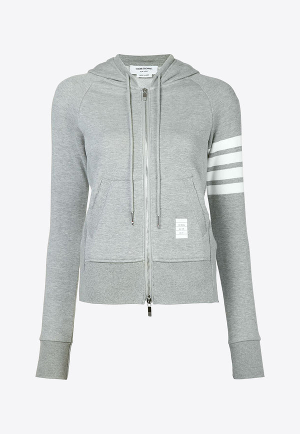 Thom Browne 4-bar Stripes Zip-Up Hooded Sweatshirt Gray FJT001A00535_055