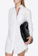 Thom Browne Name Tag Patch Mini Shirt Dress White FDS001E06177_100