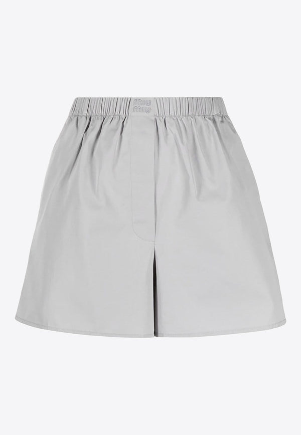 Miu Miu Logo Embroidered Boxer Shorts Gray SP9429SOOO10RG_F0024