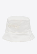 Off-White Bookish Logo-Detail Bucket Hat OWLB021S24FAB002_0101 White