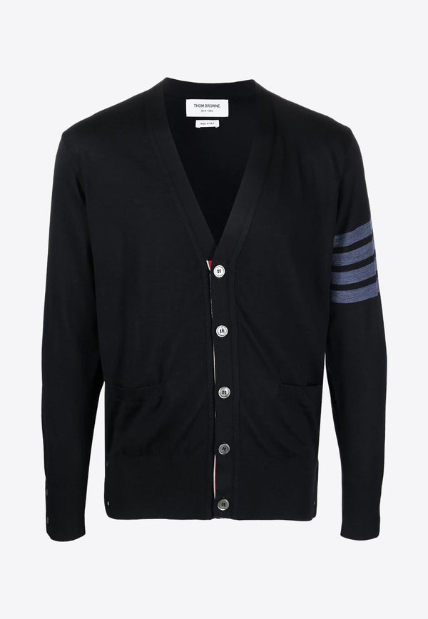 Thom Browne 4-bar Stripes Wool Cardigan Navy MKC002BY1014_415