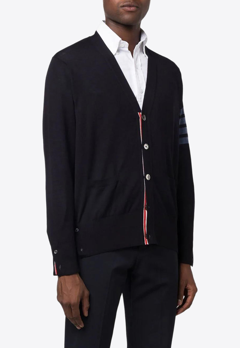 Thom Browne 4-bar Stripes Wool Cardigan Navy MKC002BY1014_415