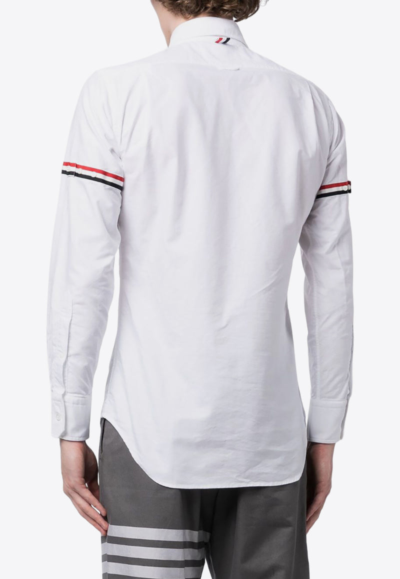 Thom Browne Signature Stripes Long-Sleeved Oxford Shirt White MWL150EF0313_100