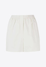 Miu Miu Logo Embroidered Boxer Shorts White SP9429SOOO10RG_F0304