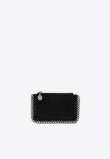 Stella McCartney Falabella Logo-Charm Zipped Cardholder 422364W9132_1000 Black