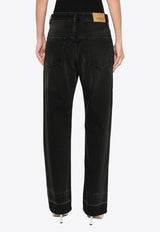 Isabel Marant Irina Straight-Leg Faded Jeans Black PA0340FAB2H01I_02FK