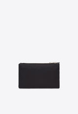 Prada Triangle Logo Leather Zip Pouch Black 2NH0042DMH_F0002